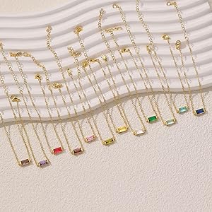 Amazon.com: FUNEIA Birthstone Gold Bracelets for Women Non